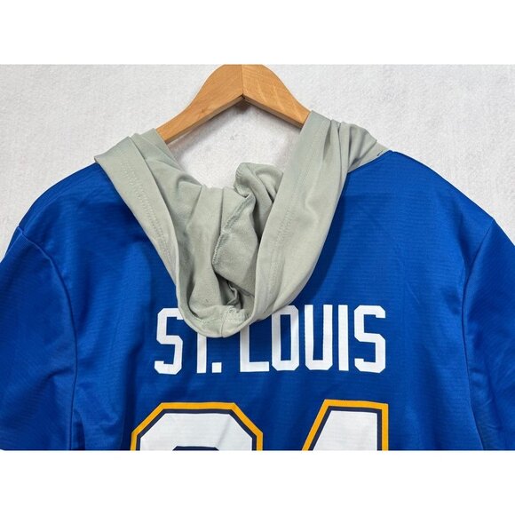 St Louis Blues Hockey Jersey #24 Bernie Federeko Hooded Top Ameren SGA Adult XL - Picture 6 of 9